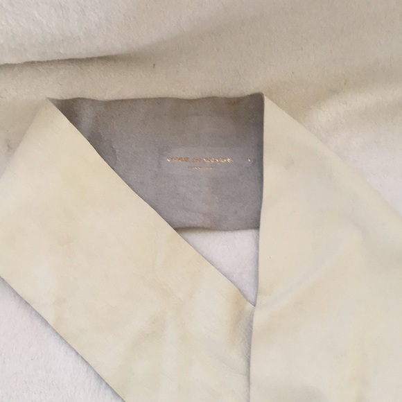 Comme des Garcons Cream Belt with Silver Ring